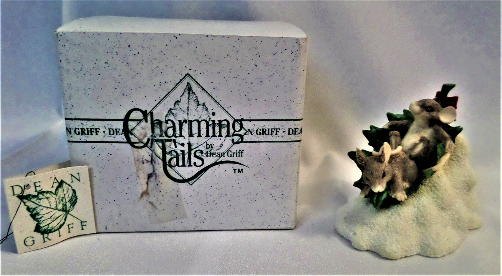 Charming Tails Flying Leaf Saucer Mouse Figurine #87305 Dean Griff Silvestri