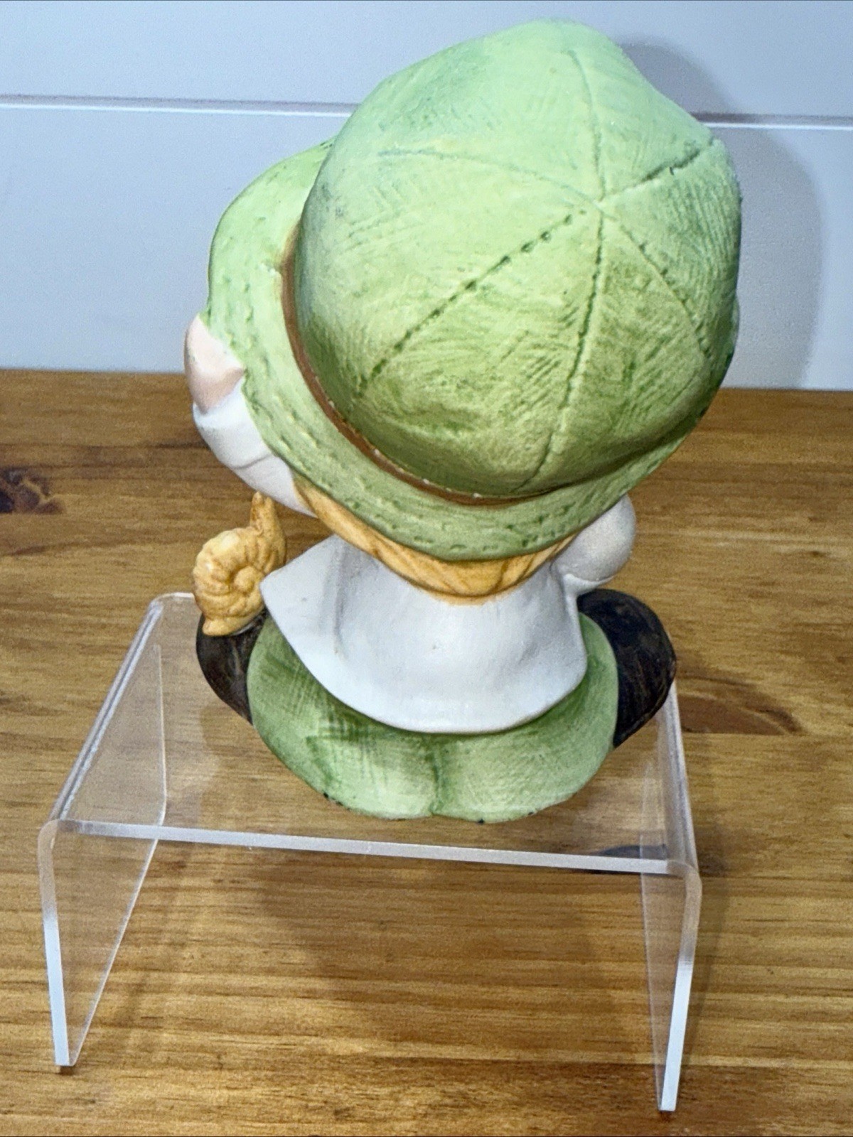 Vintage 1970s ARDCO Ceramic Boy Figurine Green Hat Taiwan