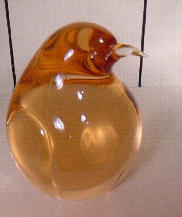 Vintage MCM Seguso Murano Pink Glass Penguin 55 ITALY Signed G2U