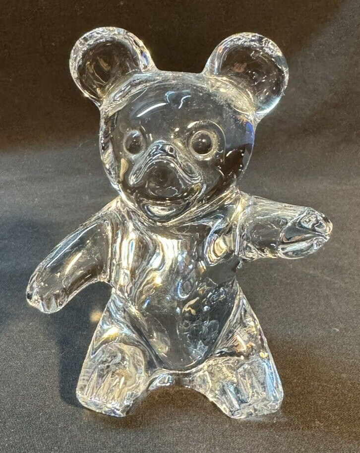 Daum Crystal France Bear Figurine