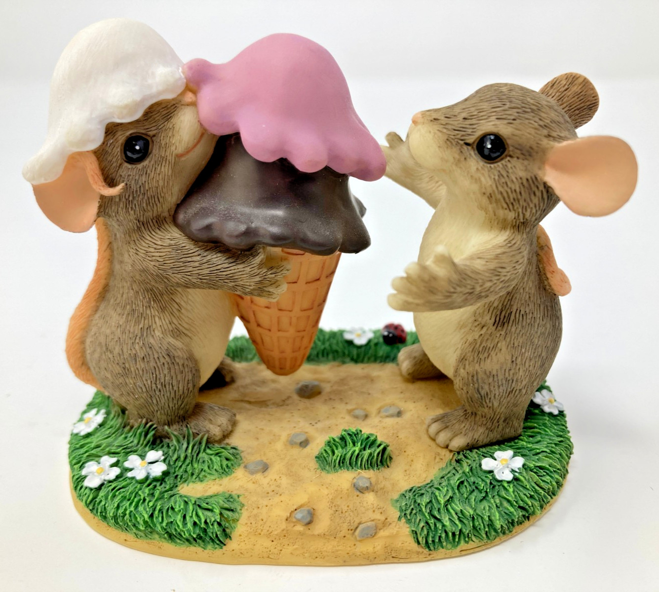 Vintage Charming Tails Summer Ice Cream Fitz & Floyd “Triple Delight” Figurine