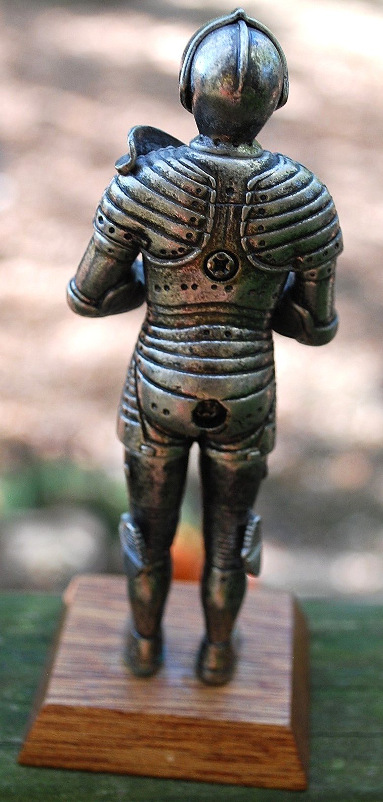 Vtg Heavy Cast Metal MEDIEVAL KNIGHT Figurine W Movable Visor DETAILED No Sword