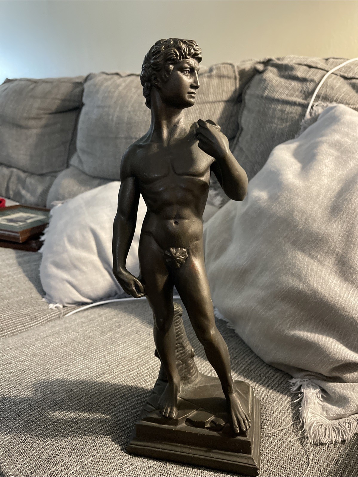 Vintage 1968 Austin Sculptures Classical David-Style Resin Statue Figurine