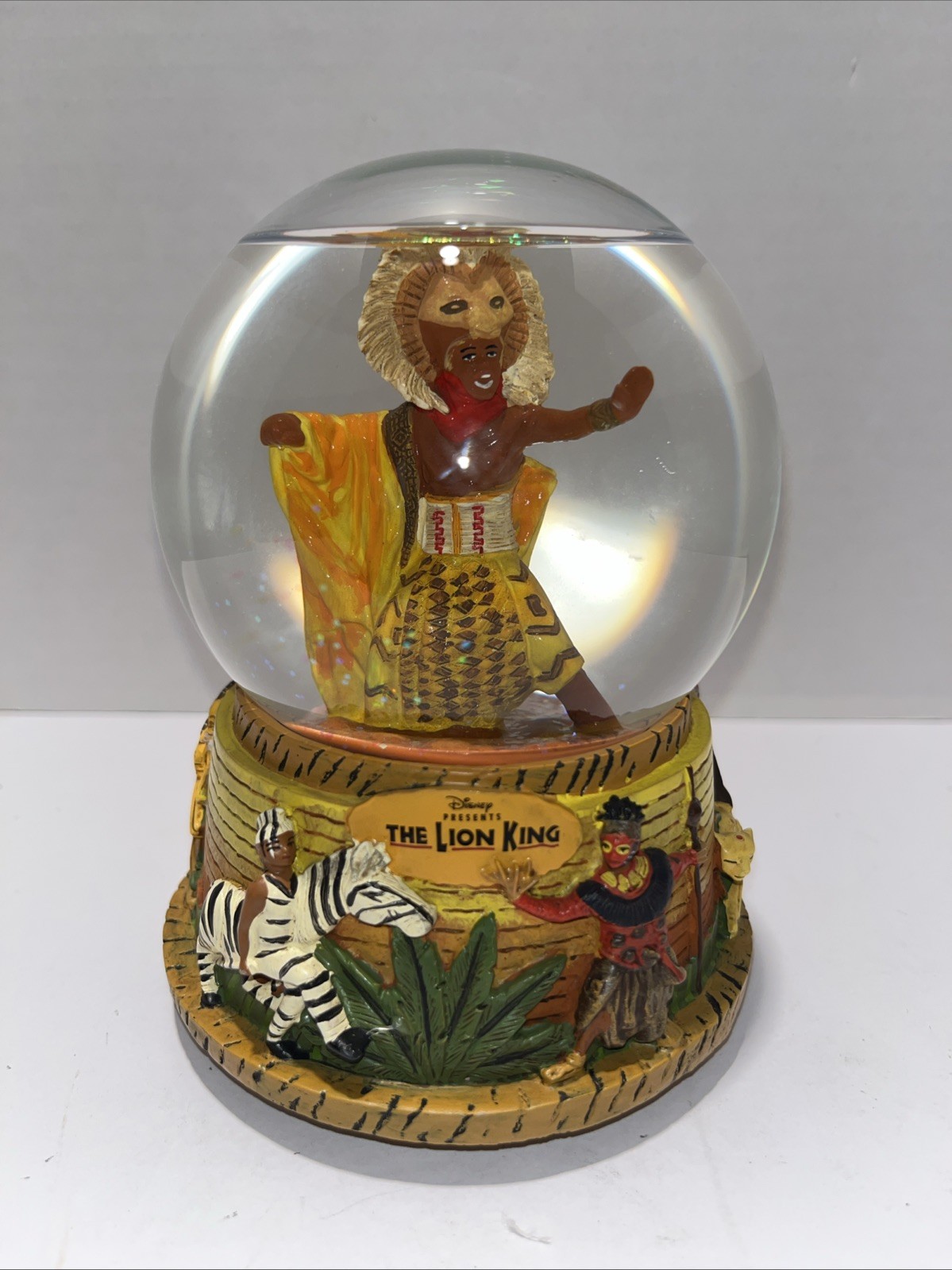 Disney The Lion King Musical Snow Globe “The Circle of Life” Vintage Collectible