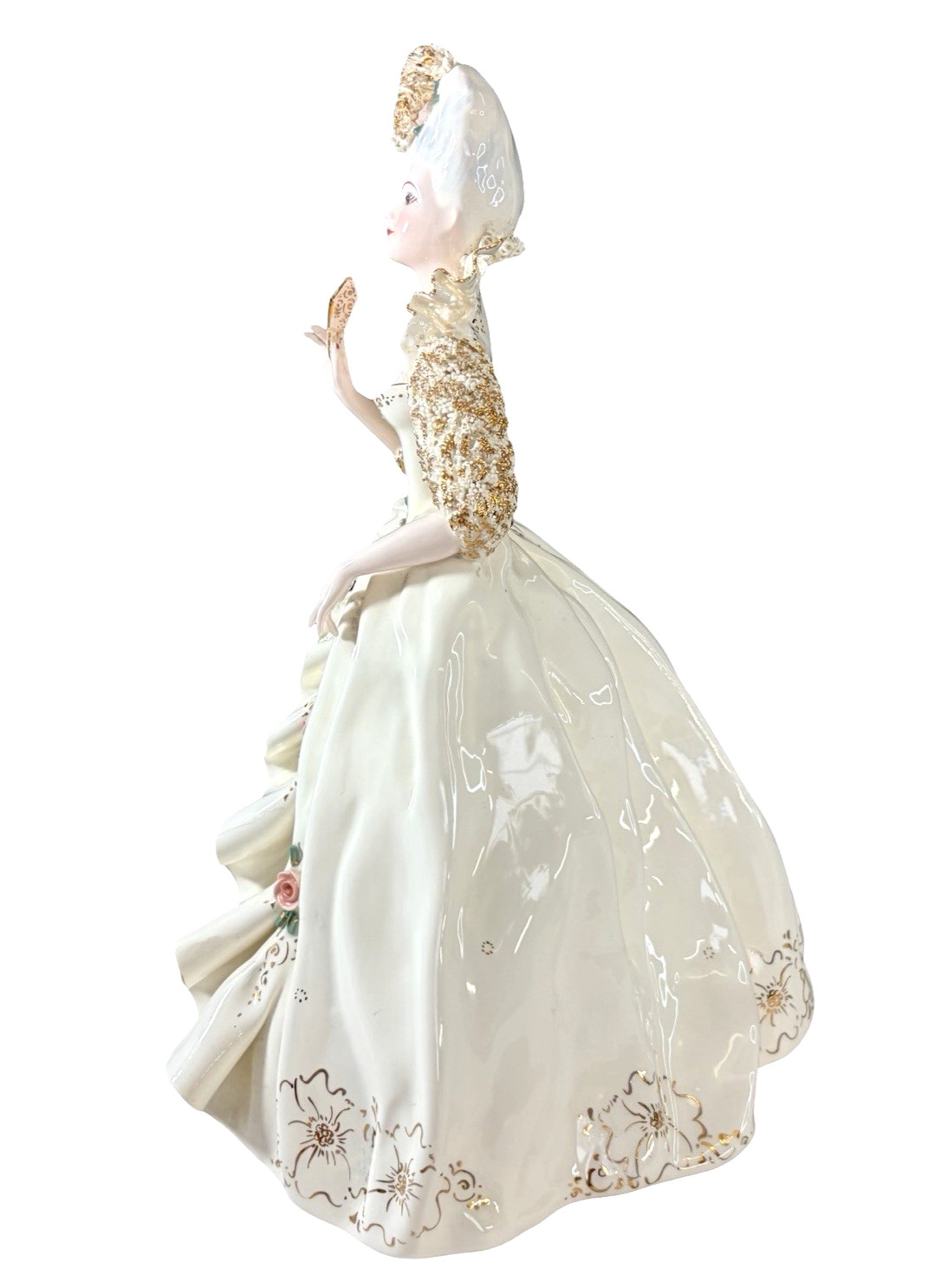 1948 Florence Ceramics Marie Antoinette Figurine Hand Painted Porcelain READ Vtg