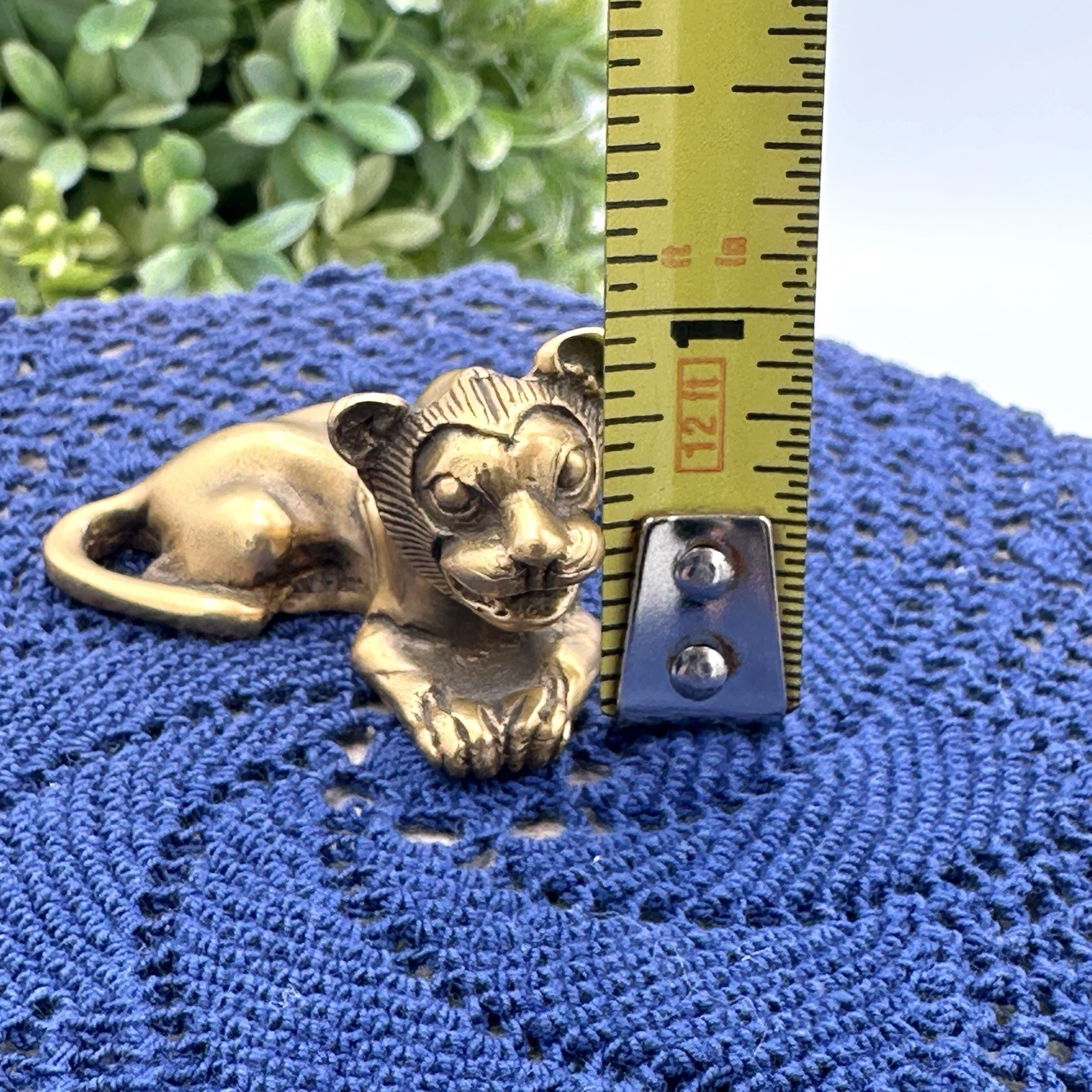 VTG MMA Gold Plated Lion Cub Figurine 1990 Metropolitan Museum of Art Miniature