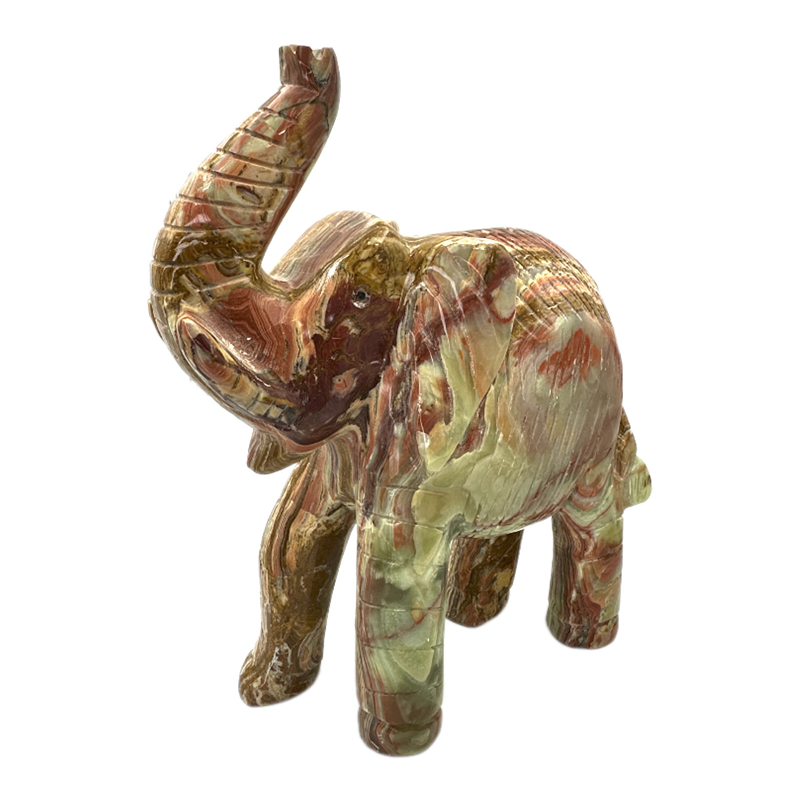 Vintage Onyx Marble Handmade Elephant Statue Figurine Decor piece Home & Office