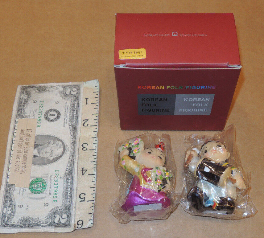 Korean Traditional Folk Figurines by Danisl Korea New in Box