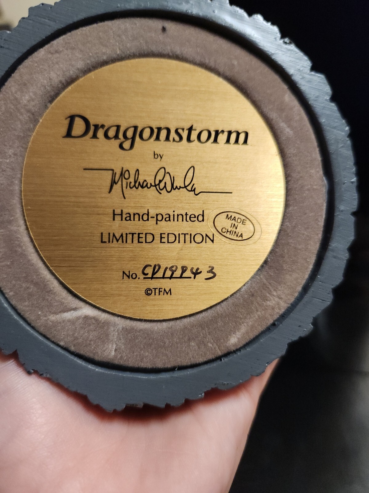 Franklin Mint Michael Whelan Dragonstorm Hand Crafted Limited Edition