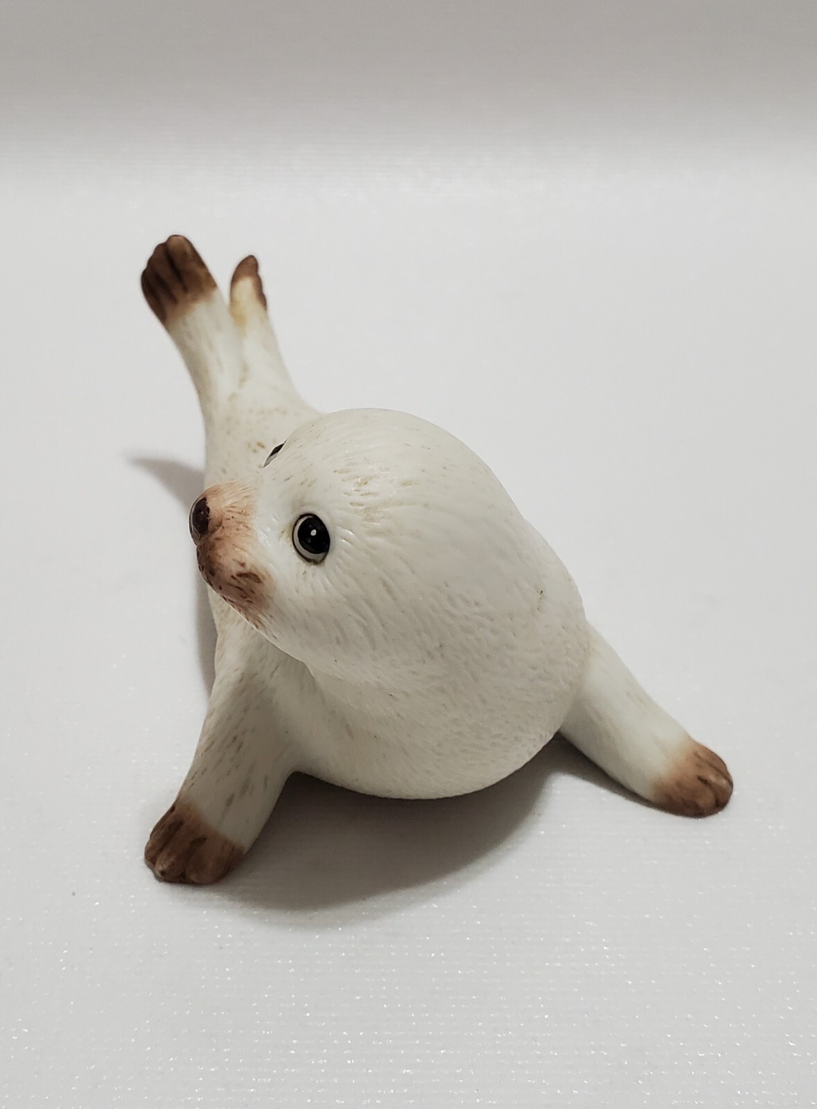 Vintage Homco Harp Seal Pup Figurine, Hand-Painted Matte Ceramic, #1439, Taiwan
