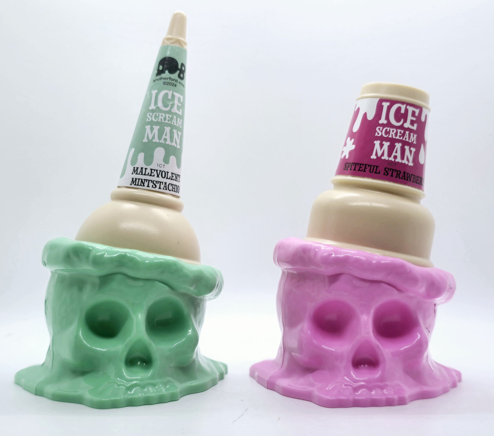 Pair Of HORROR Brutherford Ice Scream Man Target Bullseye Halloween 2024 skulls