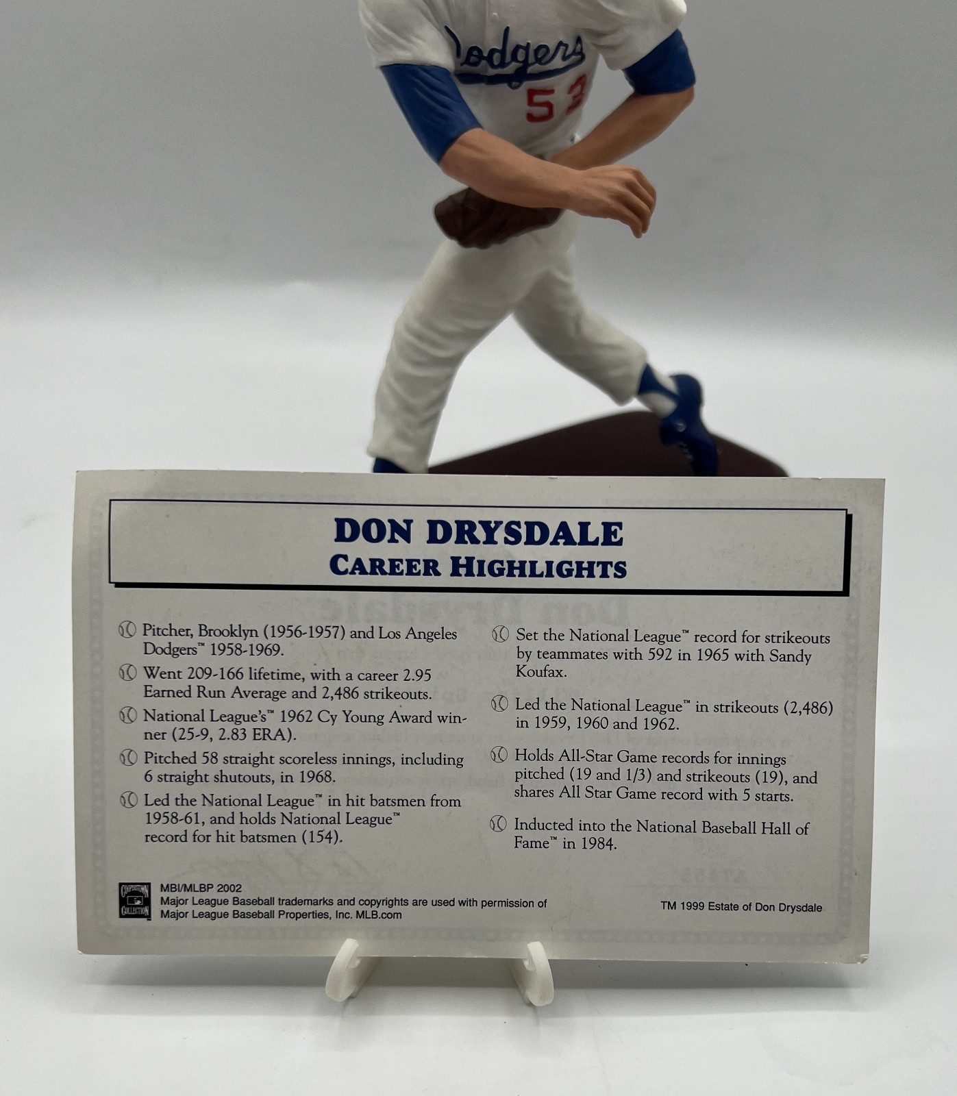 Don Drysdale LA Dodgers All Star Figurine Danbury Mint Baseball Collectible 1999