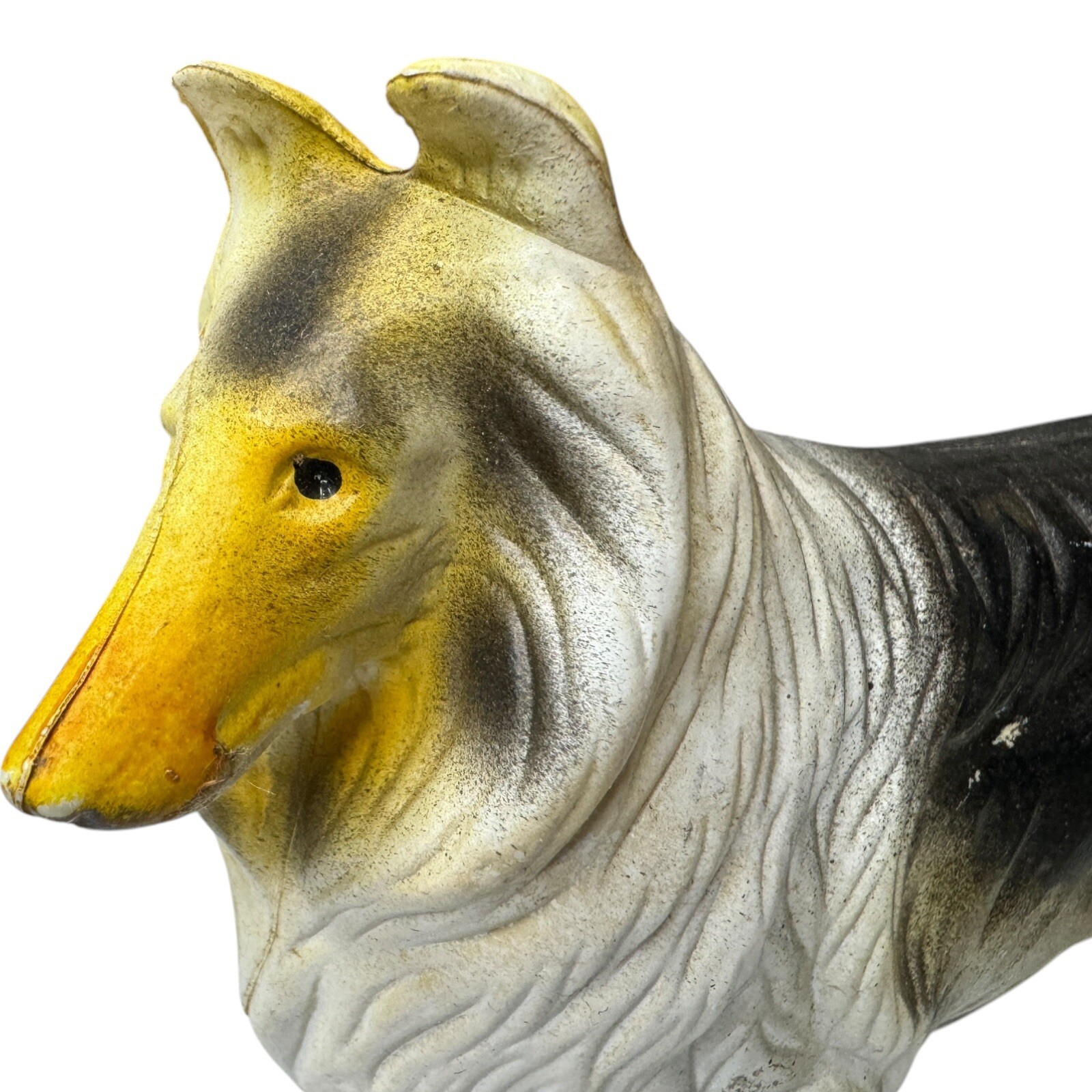 Vintage Collie Molded Plastic Figurine #802 Hong Kong – 7.5”