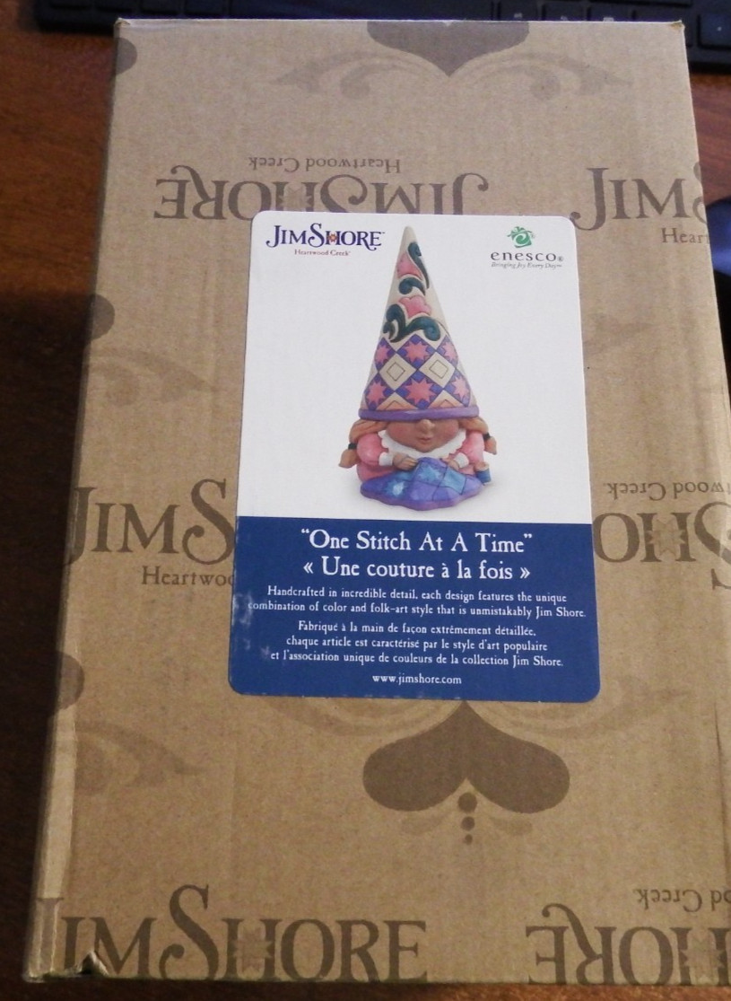 Jim Shore One Stitch at a time Gnome Figurine 6012271 NEW