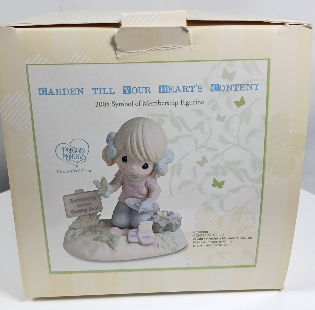 Precious Moments Figurine 2008 Membership – Garden Till Your Hearts Content