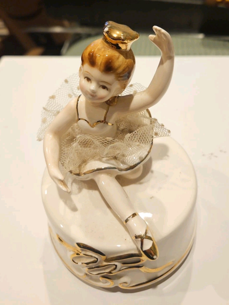 Schmid Ballerina Music Box Dancer Excellent Condition Plays Music
