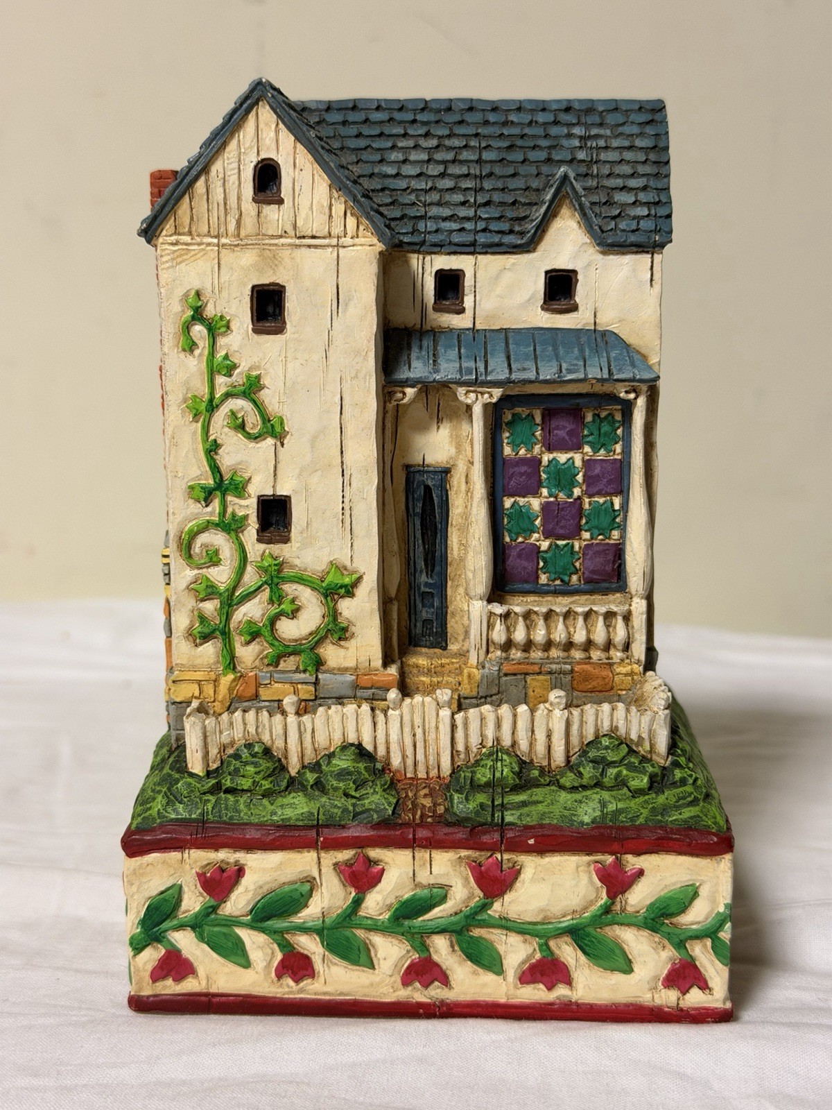 Jim Shore Heartwood Creek Farmhouse 2004 Starry Blocks Retired 0000305 Enesco
