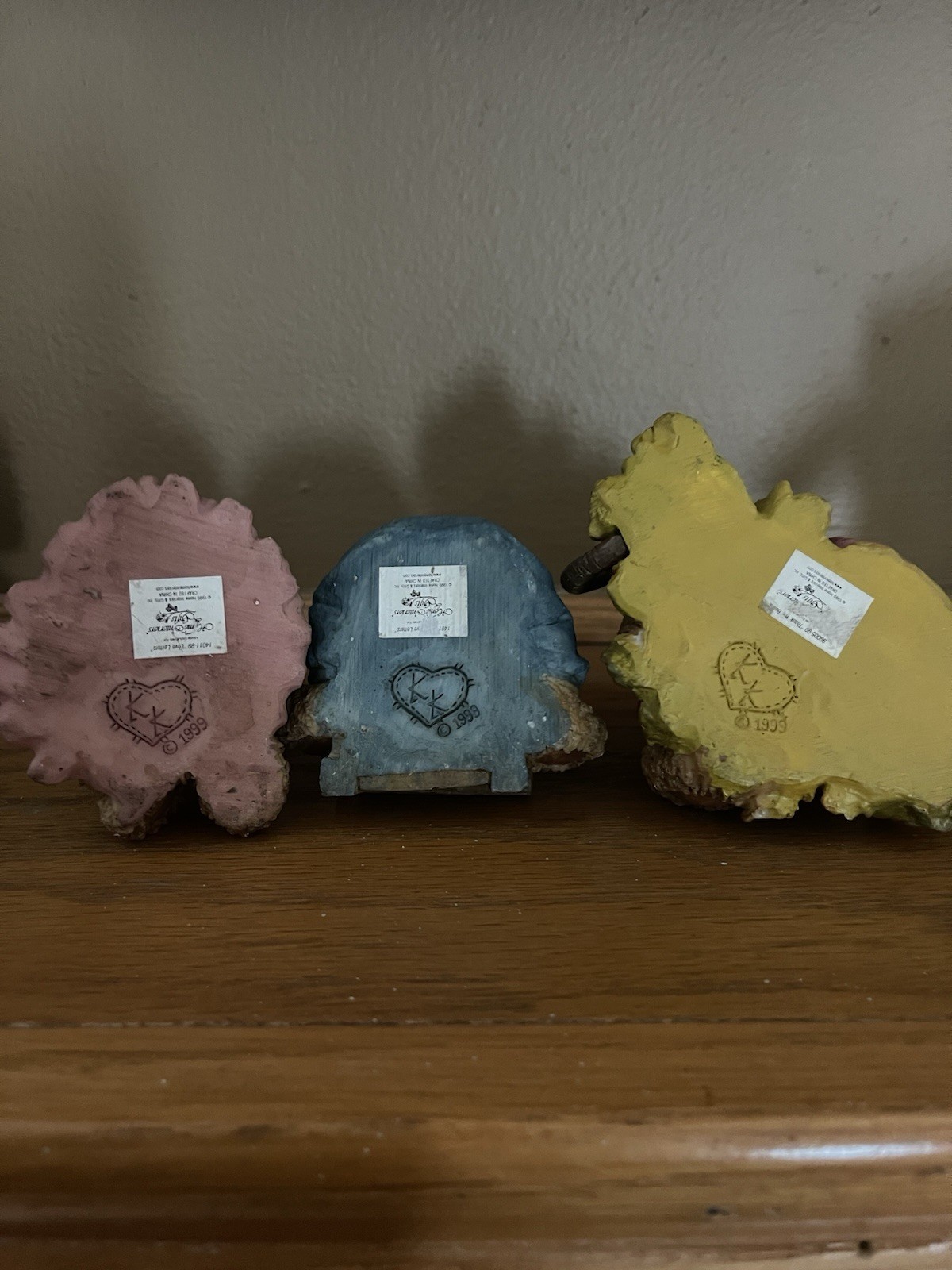 KK Kuddle Korners Collection Cuddle Bears Figurine Set of 3 Vintage 1999
