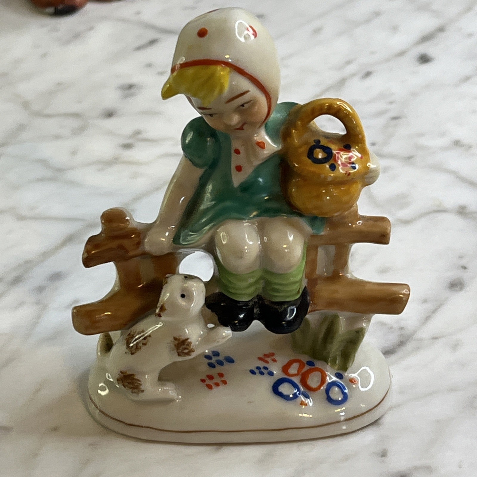 Girl Figurine Lot Multicolor 3 Piece Occupied Japan Japan