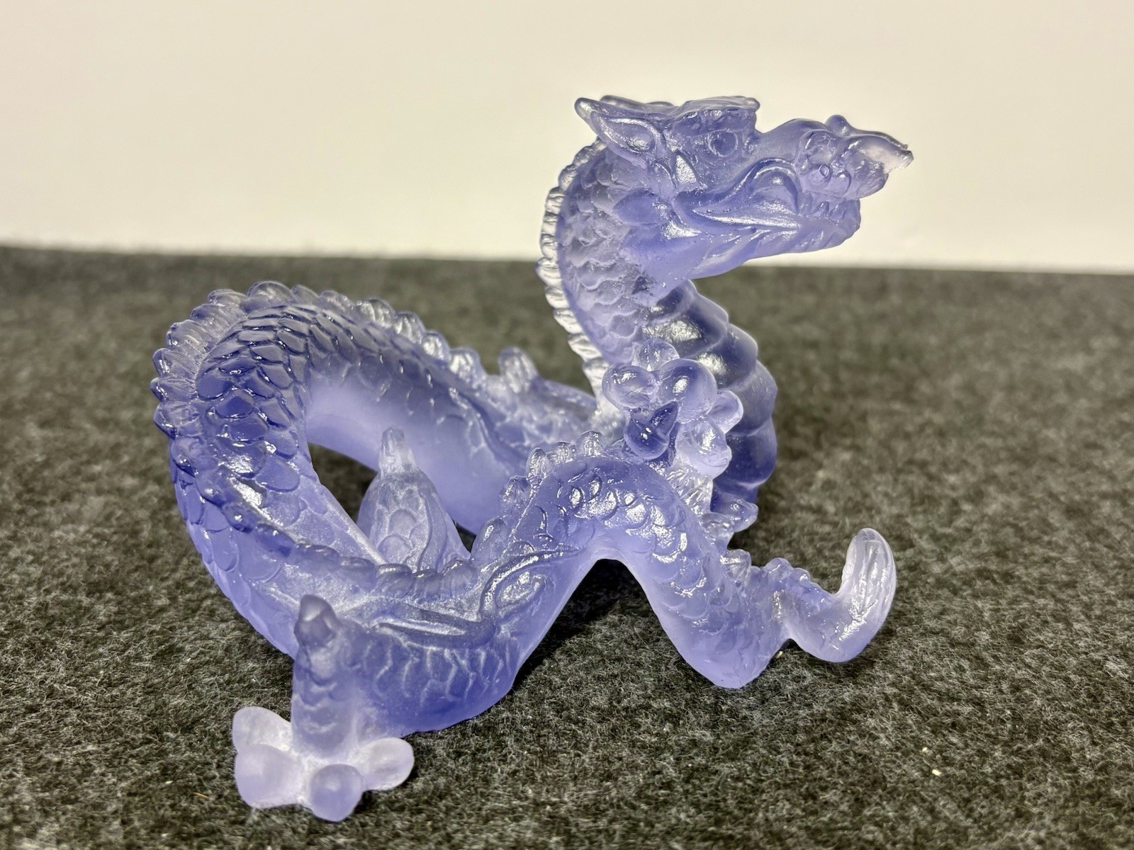 Daum Crystal Pate De Verre Le Amethyst Purple Dragon Figurine Limited Edition