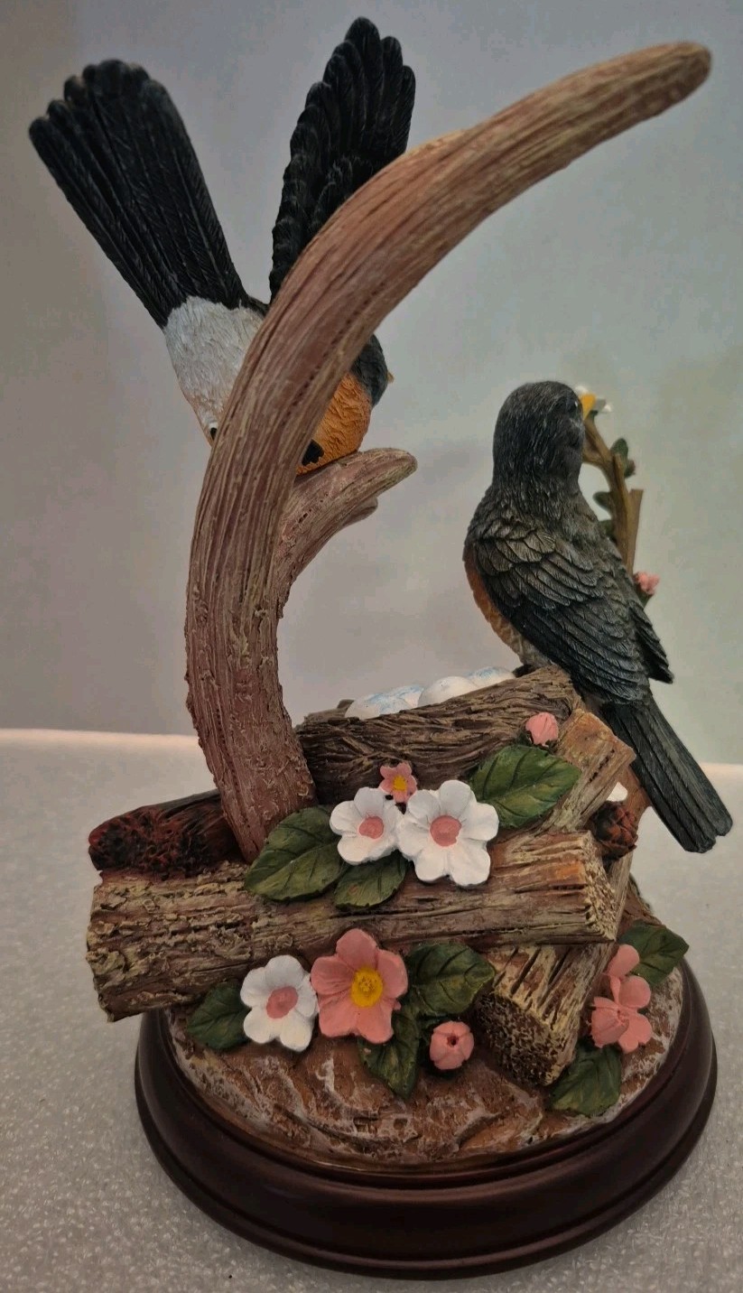 Bradford Exchange Red Red Robins Nature’s Masterpieces Songbird Sculpture