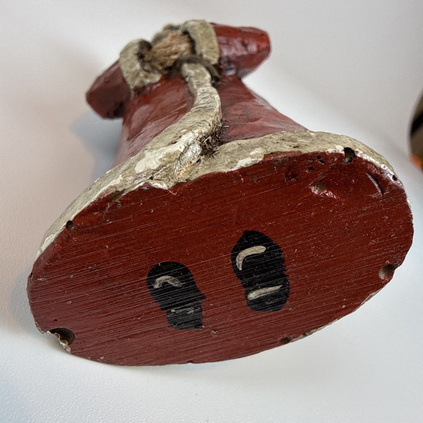 Vintage 1986 Trippies Old World Santa Claus Figurine Faux Wood Resin Christmas