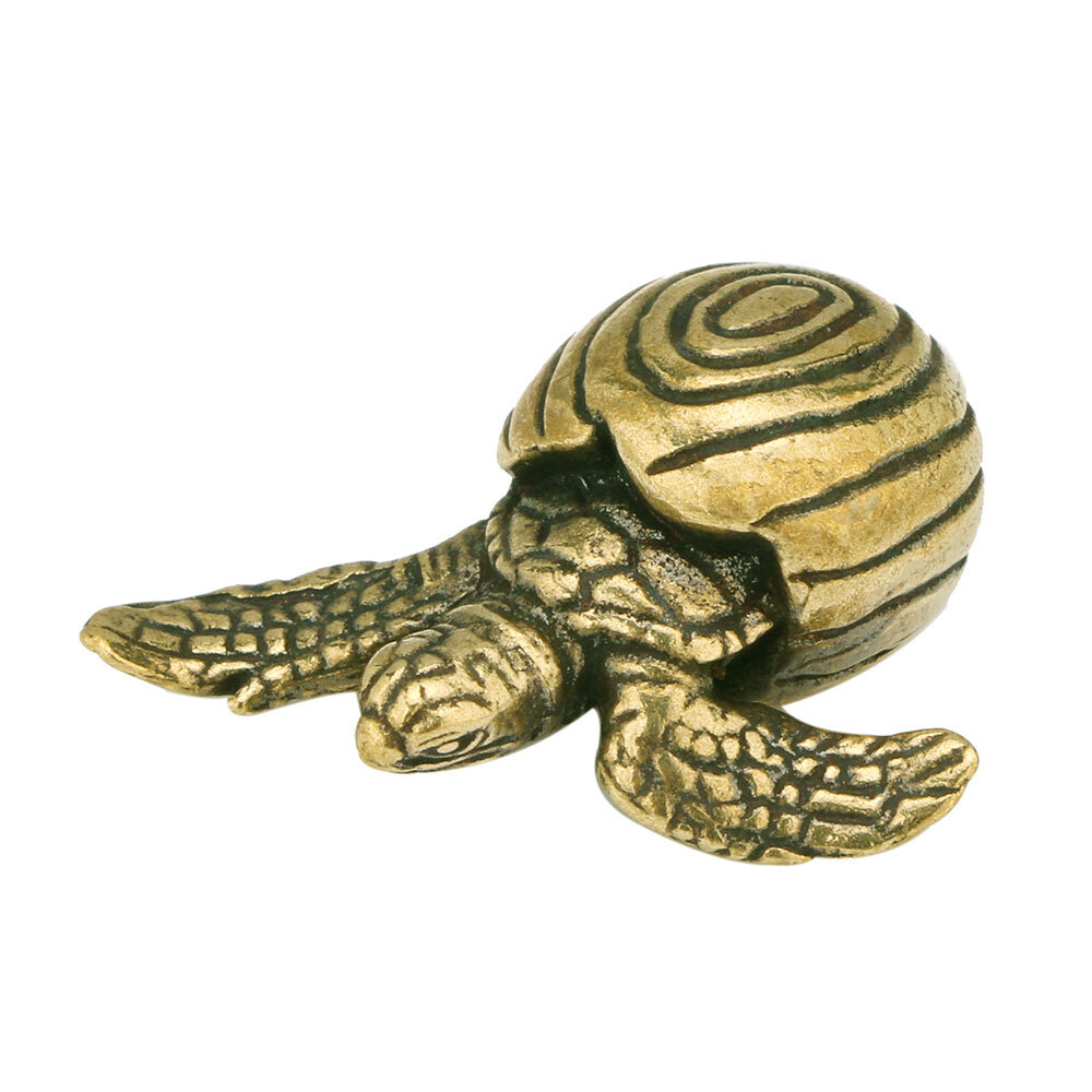 1X Small Turtle Figurines Solid Brass Statue Home Ornaments Animal Figurines USA