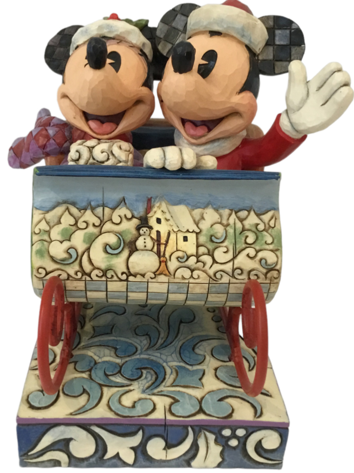 Jim Shore Disney Old Fashion Sleigh Ride Mickey & Minnie Mouse Figurine 4013970