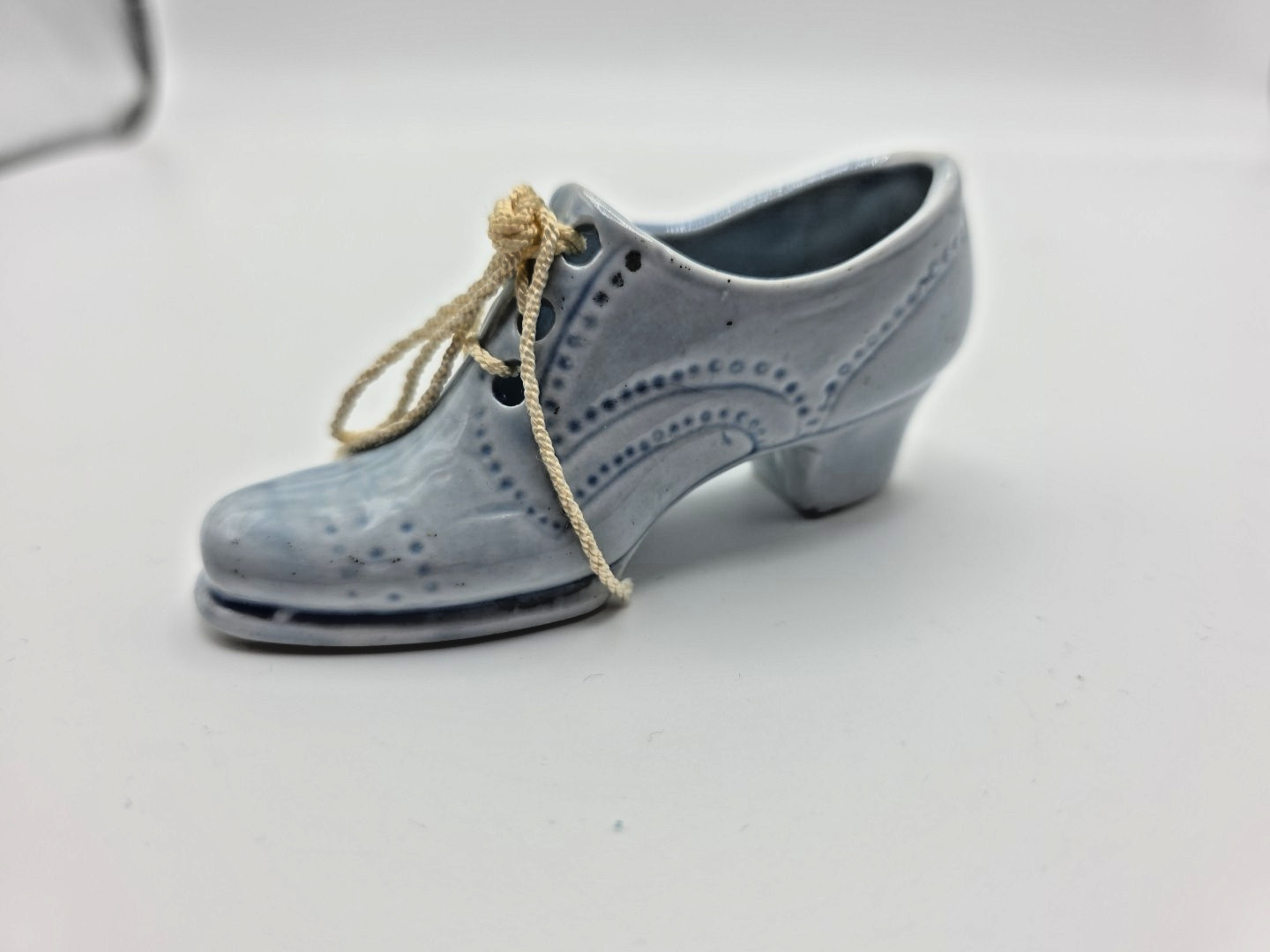 Vintage Light Blue Collectors Ceramic Shoe Approx. 4″ Arnstade made in Germany