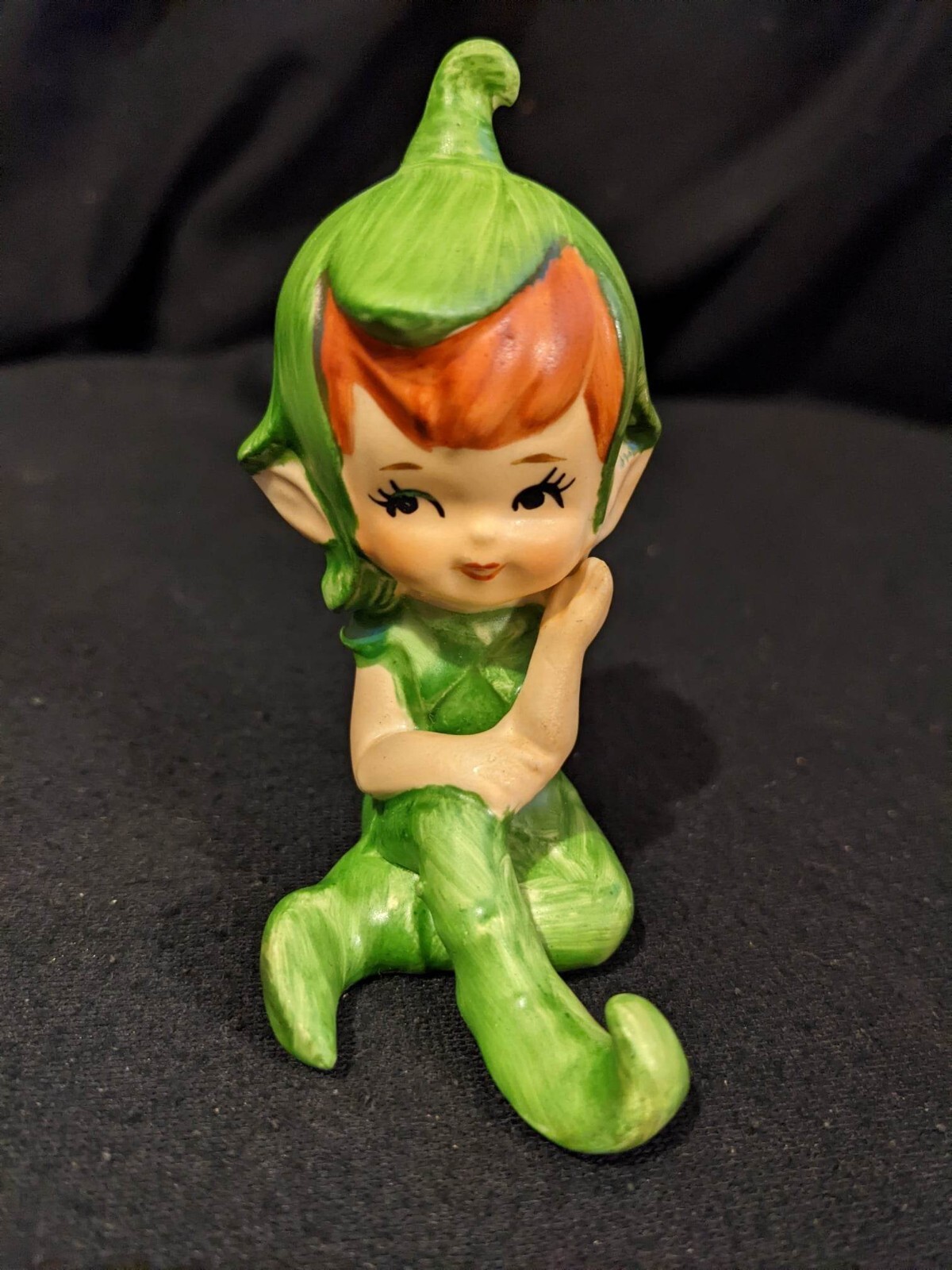 Green Ceramic Pixie Elf Purchased in the 1960’s Vintage