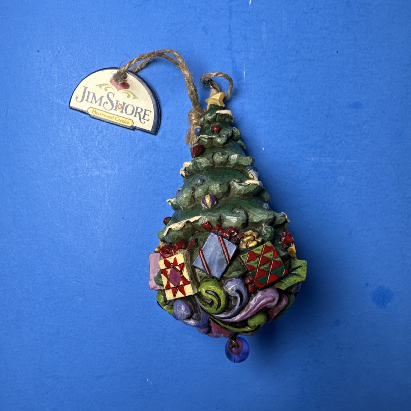 2009 Hanging Christmas Tree Ornament Jim Shore Heartwood Creek Collection 4″H