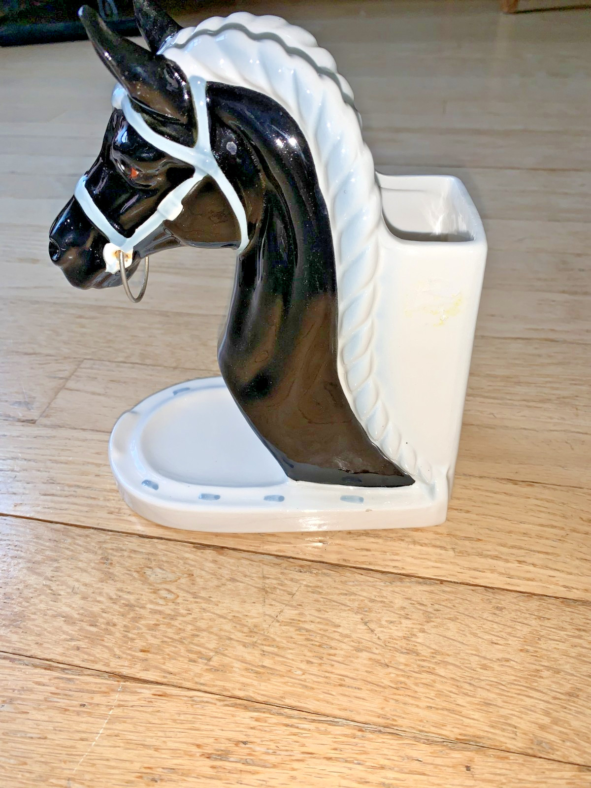 Vintage Horse Head Bookend Planters Set of 2