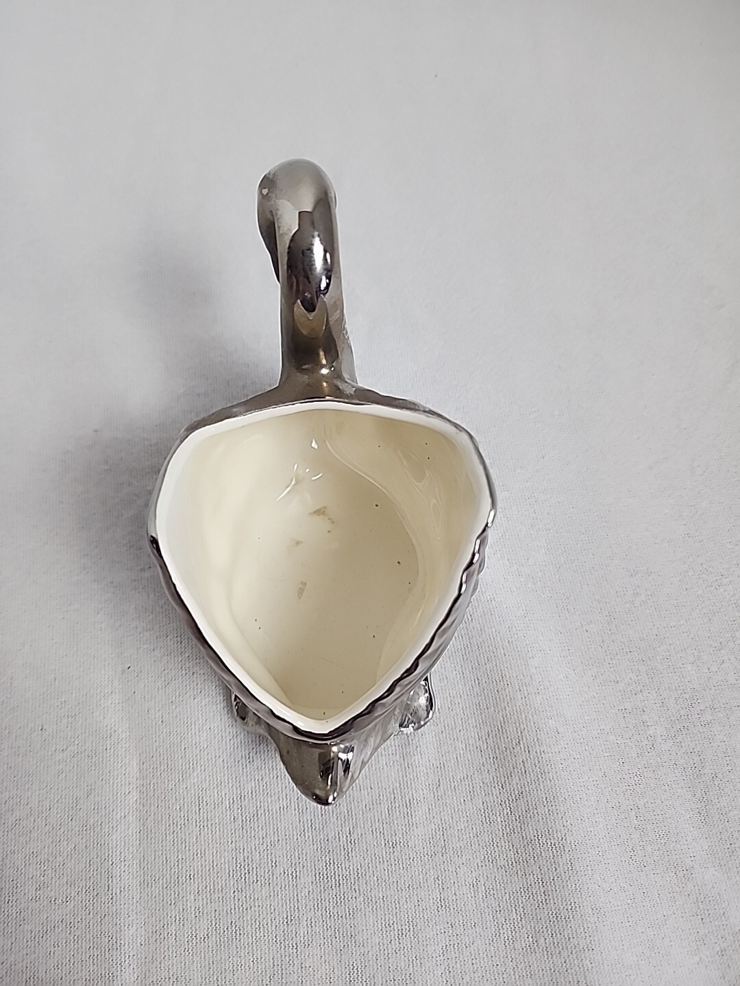 Vintage Pearl China Co Platinum Rose Swan Hand Decorated w 22Kt Gold Priority