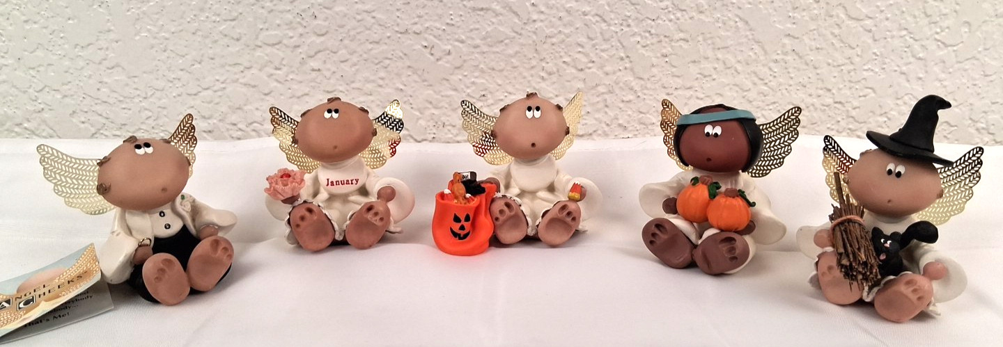5 Vintage Angel Cheeks Kirk Critters Halloween & Love Themes