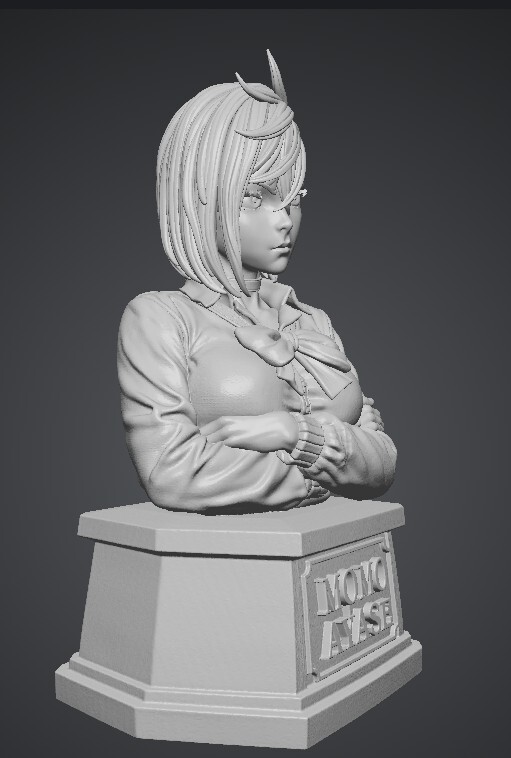 DanDaDan Sculpture Bust – Momo Ayase Figure – Anime Lover Gift – Manga Fan Art