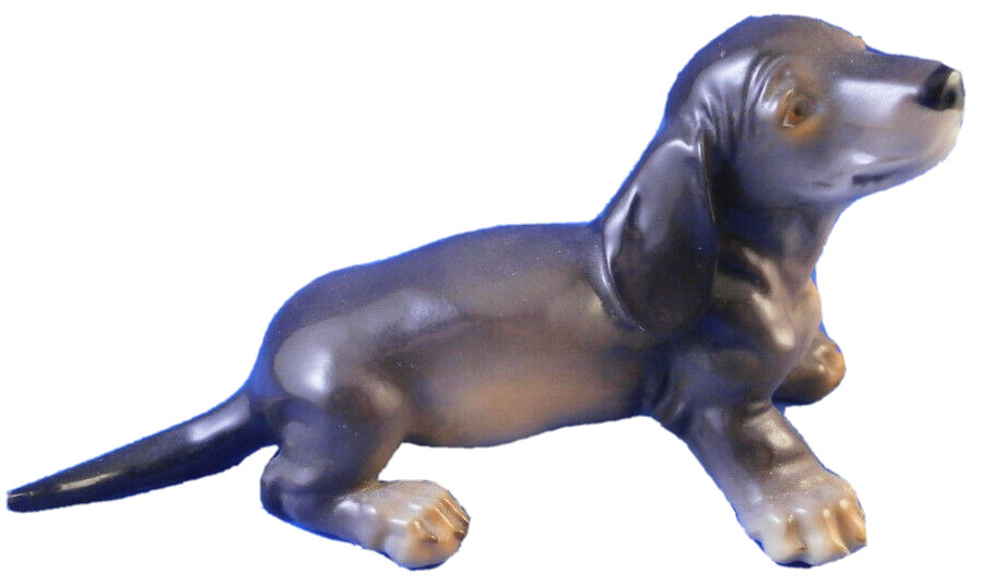 Nymphenburg Porcelain Wiener Dog Figure Figurine Porzellan Dackel Hund Figur