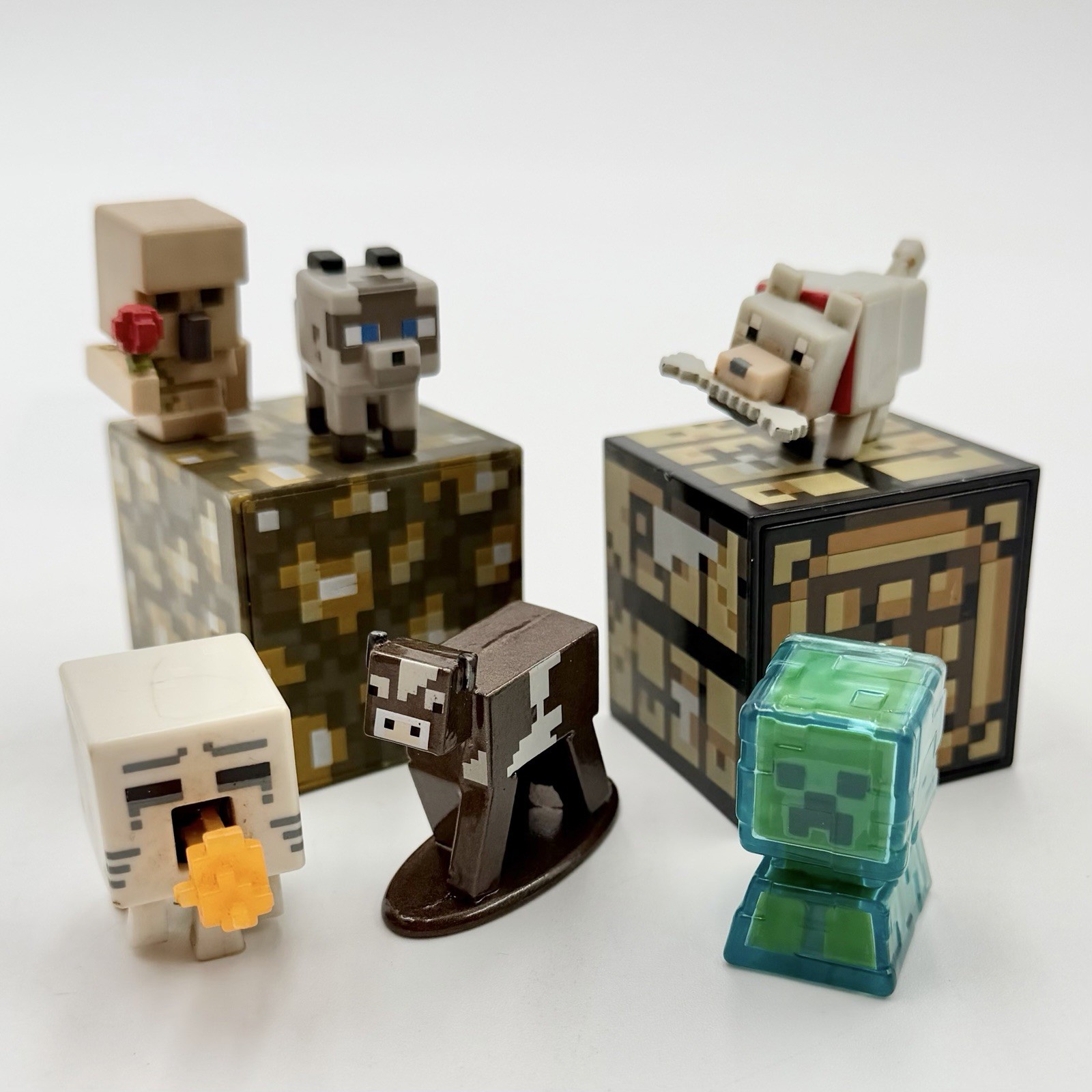 Lot Mine Craft Mini Figures Plastic PVC & Metal