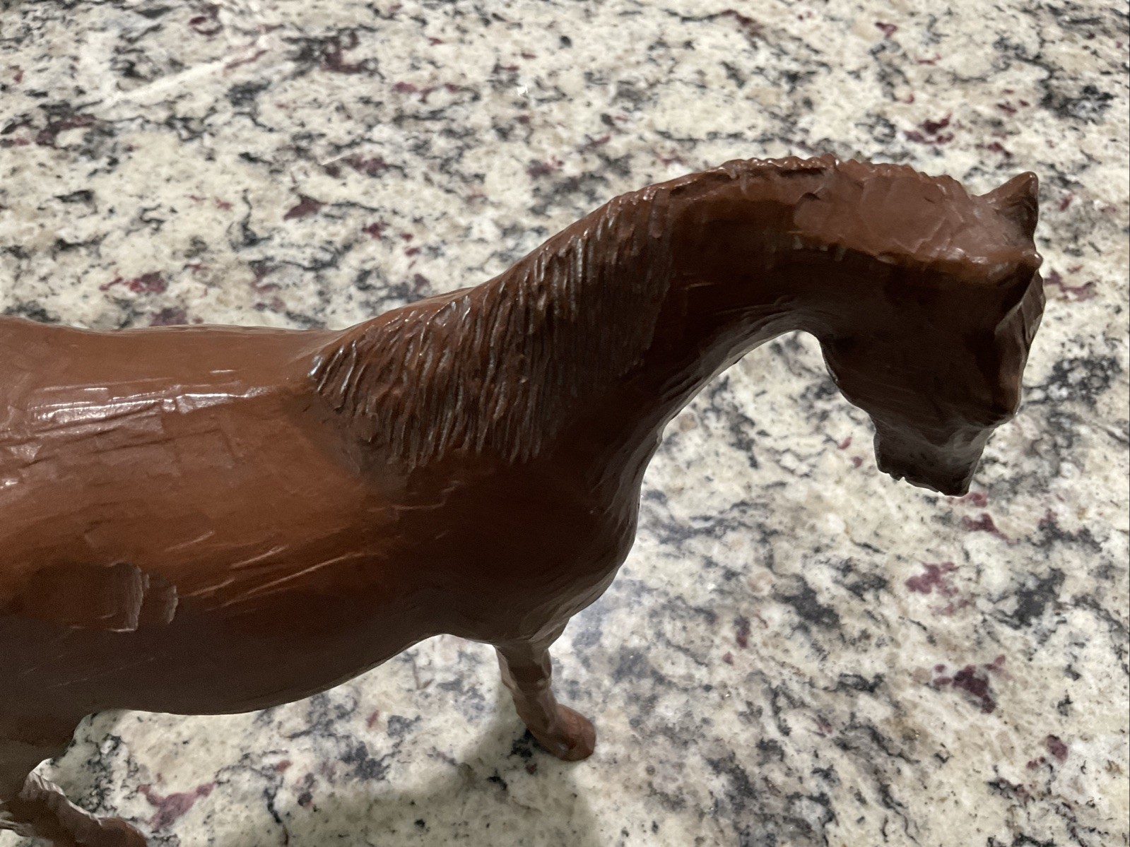 Vintage Pecan Resin Red Mill Mfg? Horse Figurine Handcrafted