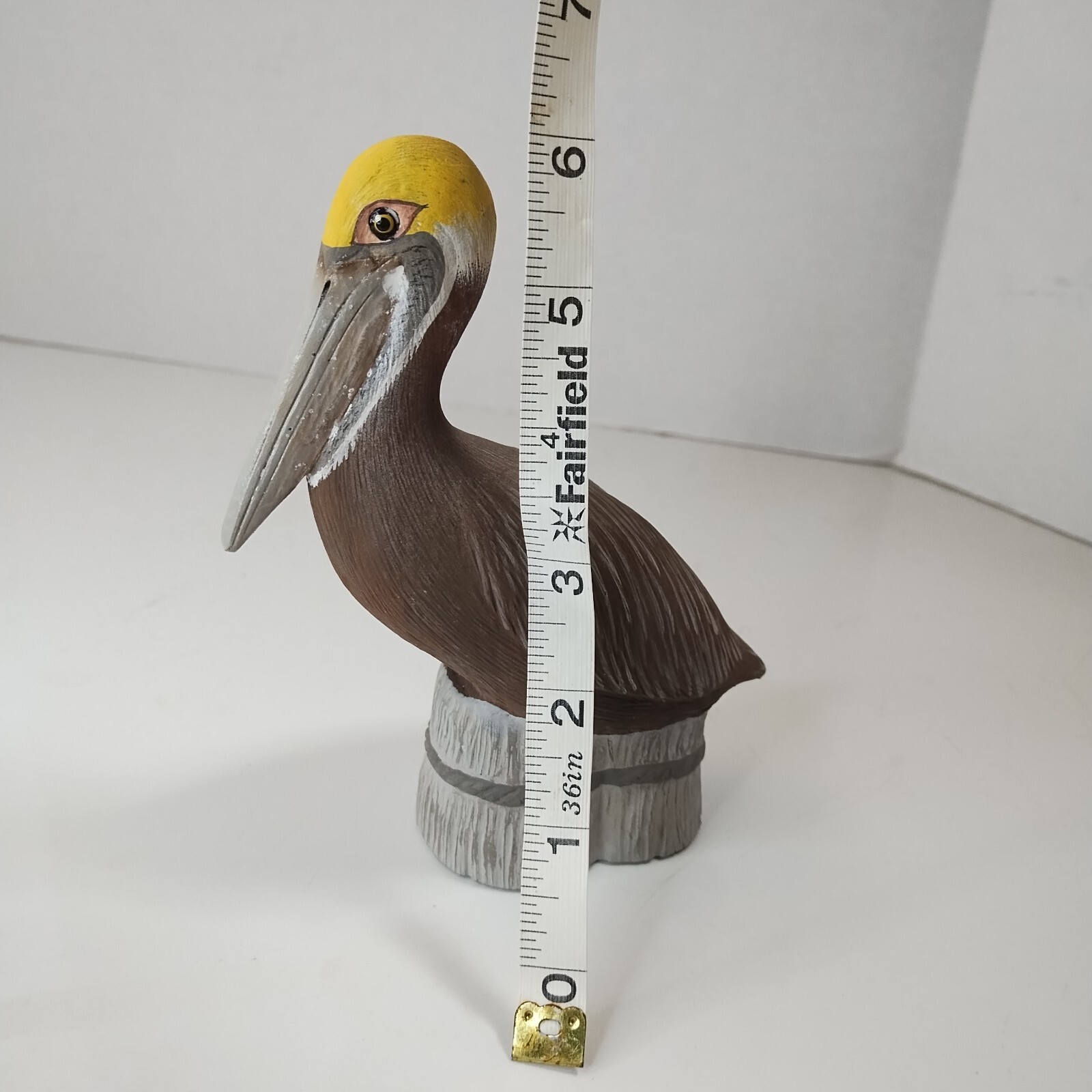 Pelican Craft-Tex Signed 1986 Resin Hand painted Nautical Bird Vintage Sealife