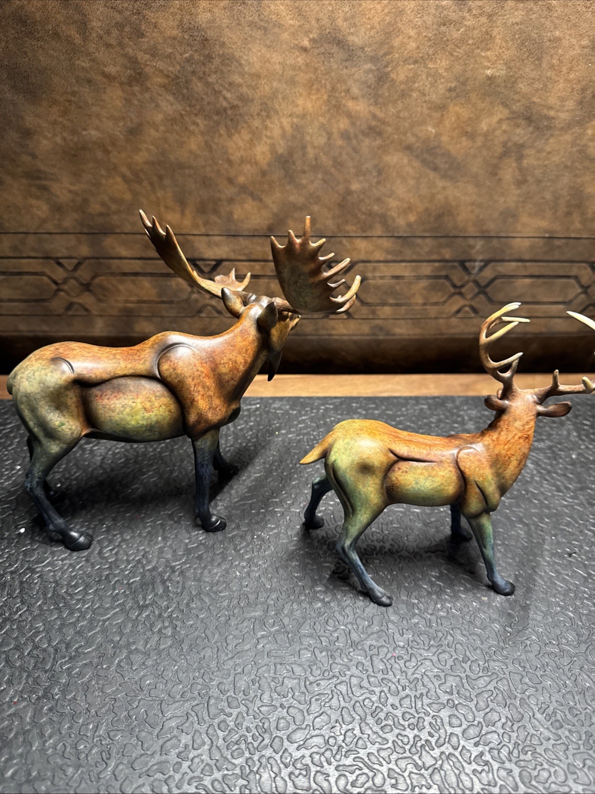 IMAGO Stephen Guerrero August Moose/Suspense Elk Maquette Bisque Figures Signed
