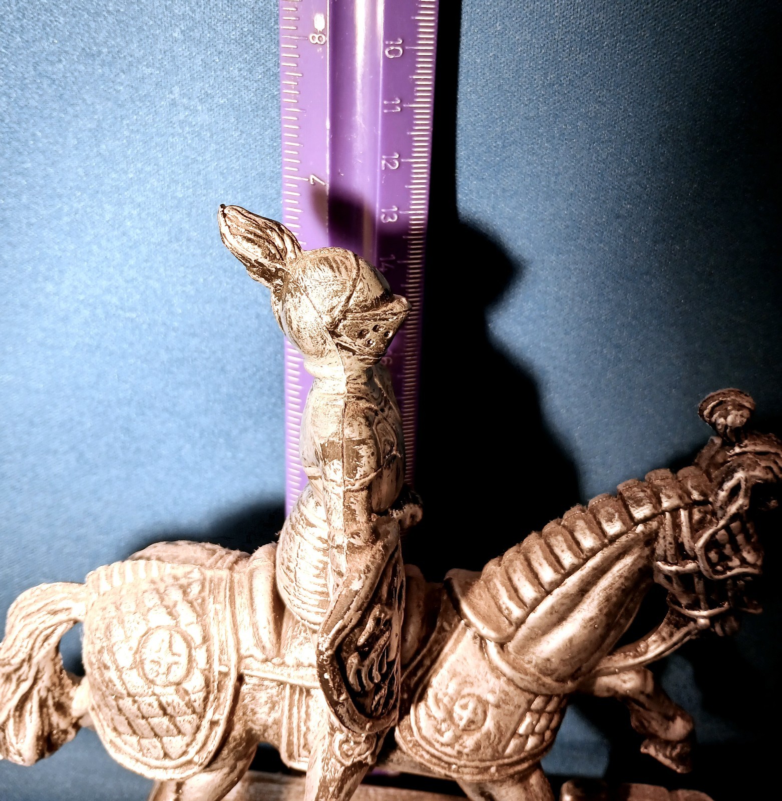 VTG ✨️Knight On Horse 🐎 St. Augustine Aged Silver Tone Sculpture ✨️ DETAILED ✨️