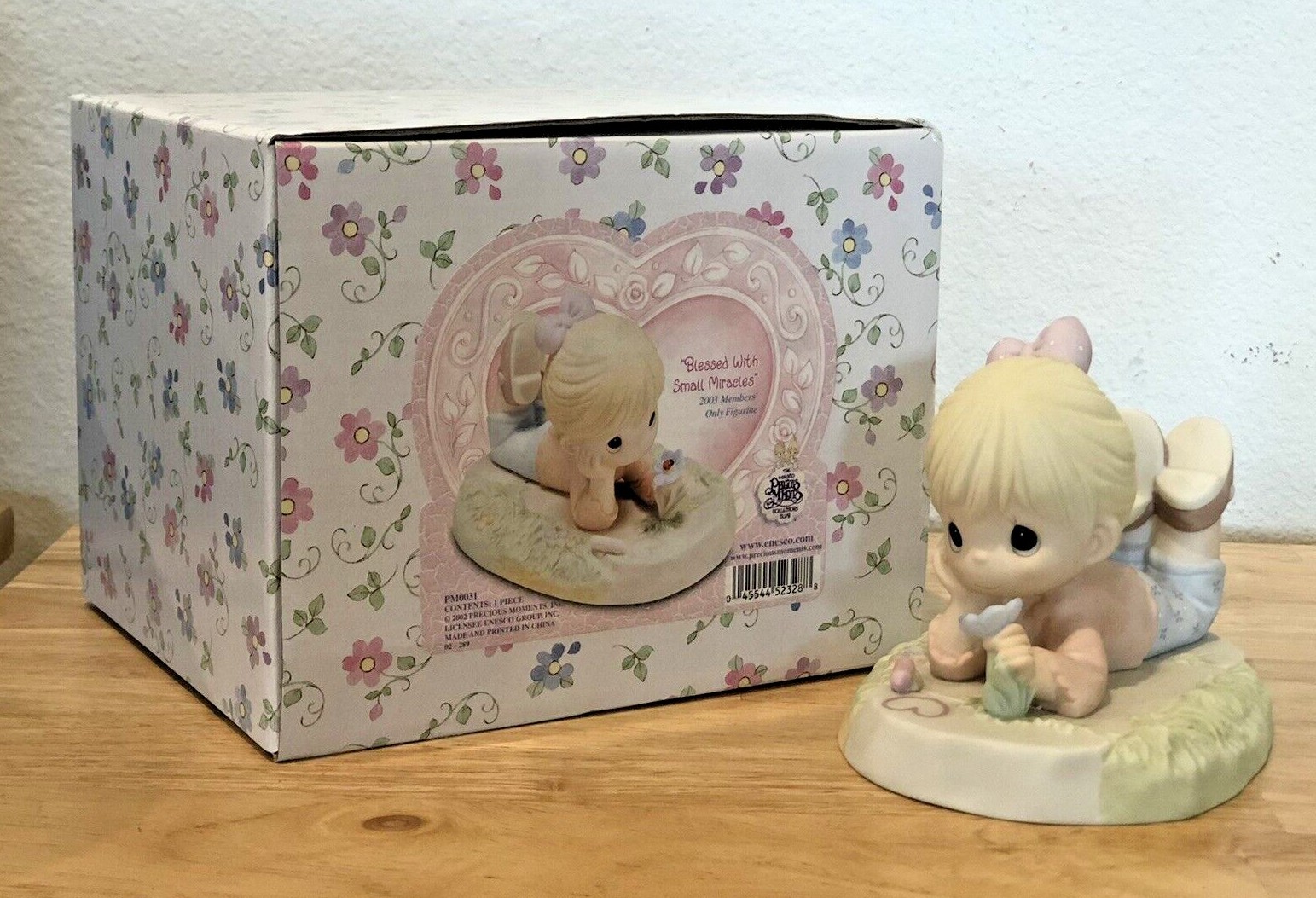 2003 VINTAGE PRECIOUS MOMENTS “BLESSED WITH SMALL MIRACLES” FIGURINE IN BOX