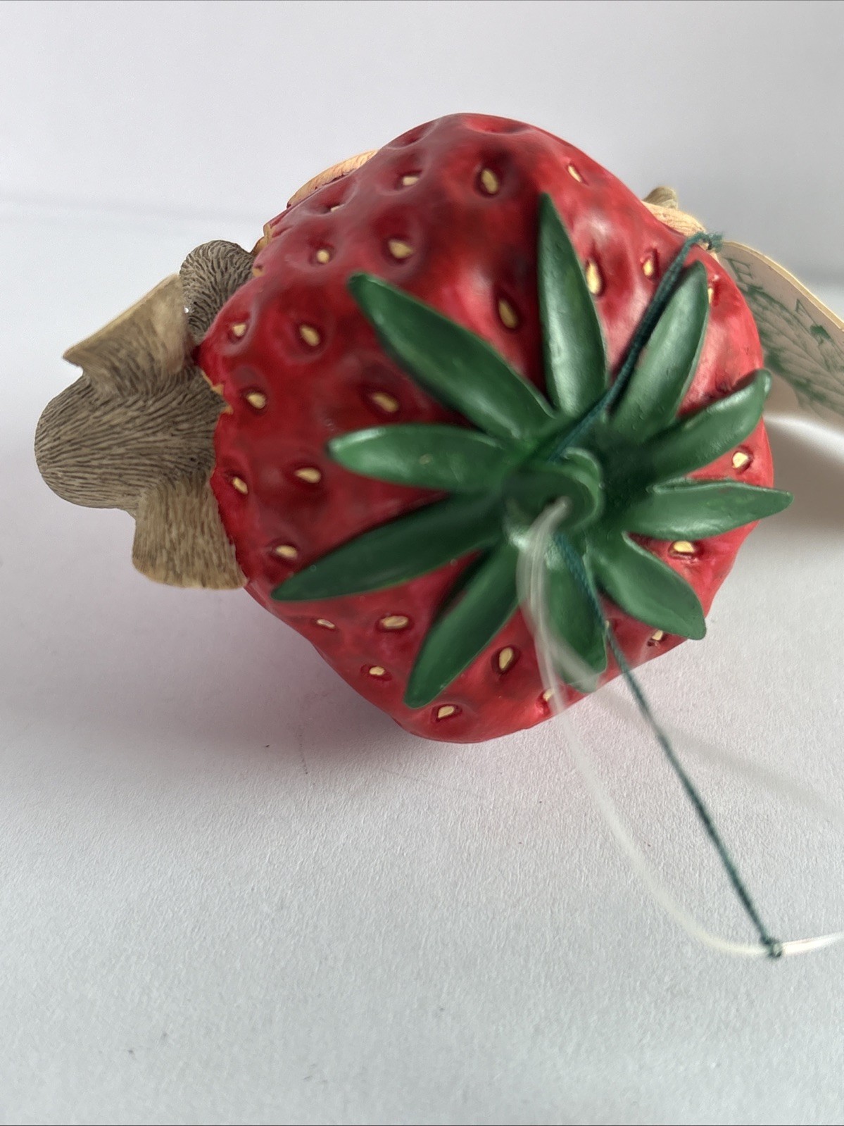 Silvestri Charming Tails Maxine Picking Strawberry Ornament Mouse