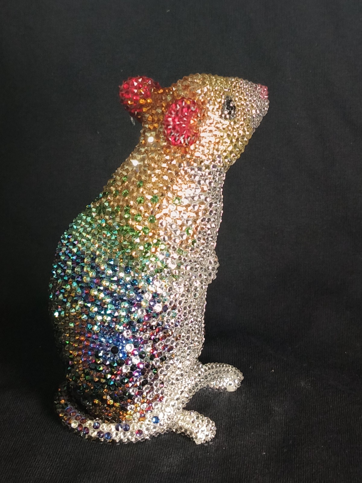 RARE~~2020~6″ Swarovski Crystal Chinese Zodiac Rat~5230 Hand-Applied Crystals