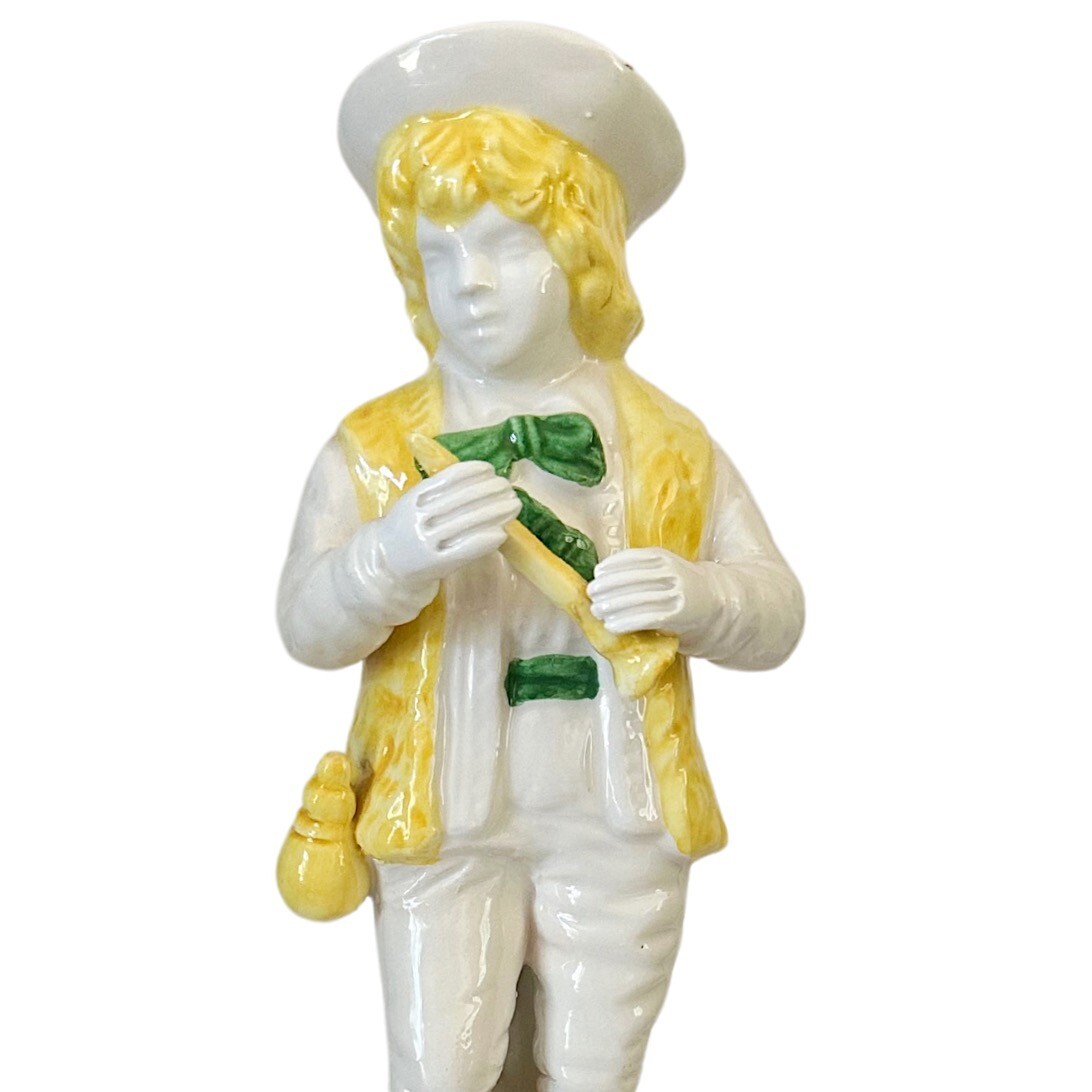 Vintage Italian Peasant Boy with Flute Figurine 9″H x 4.5″ Meiselman Imports