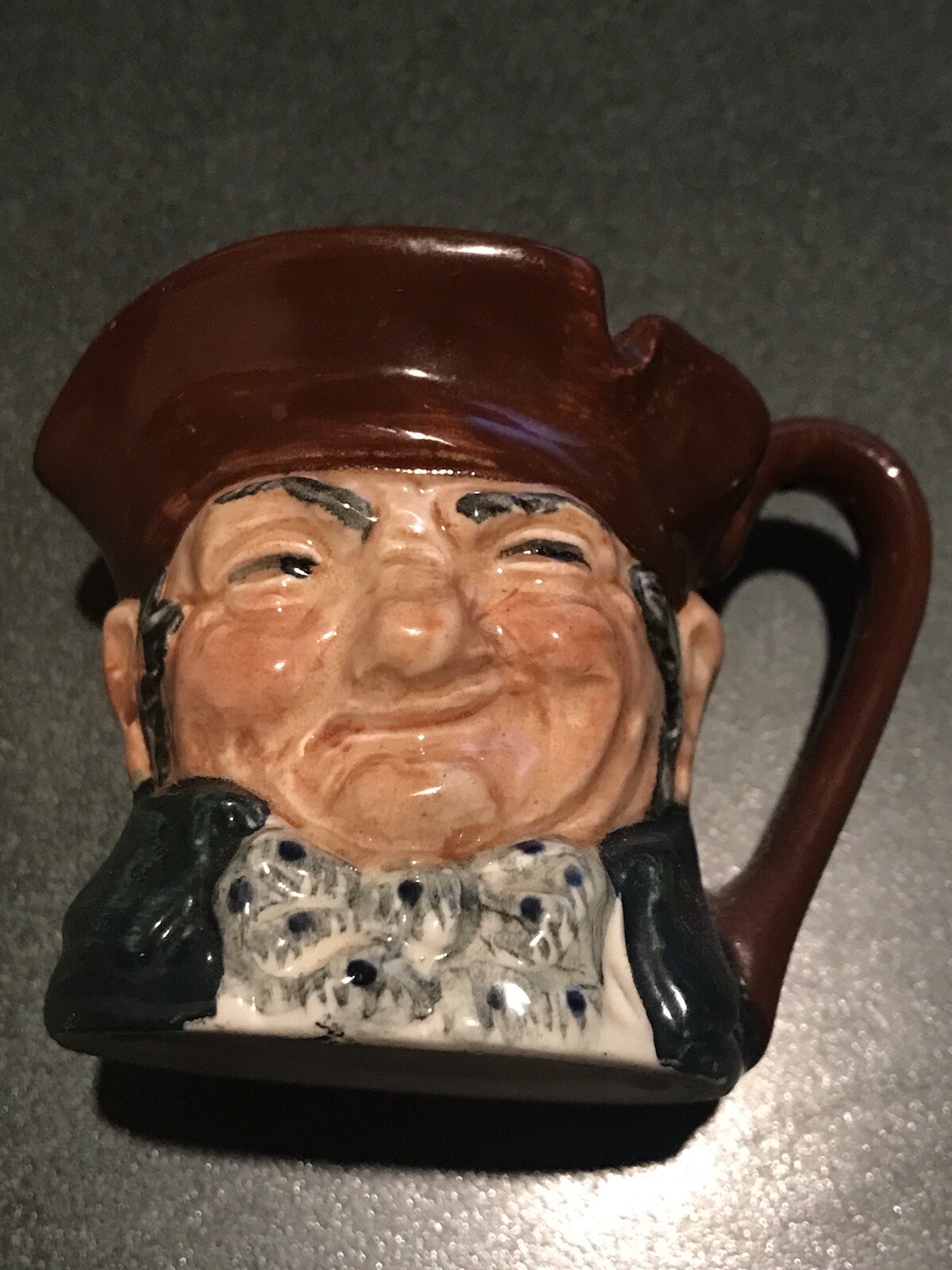 Royal Doulton Old Charley 2.25″ Toby Mug Green Stamp & 5 Made In England