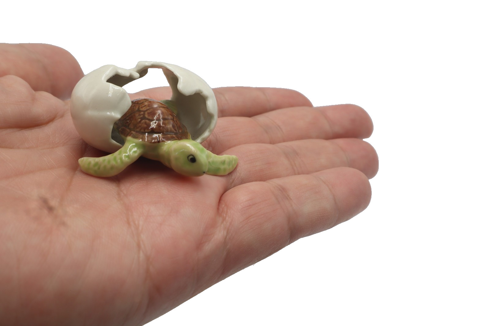 Miniature Turtle Figurine Ceramic Baby Turtle Egg Cute Animal Collectible Decor