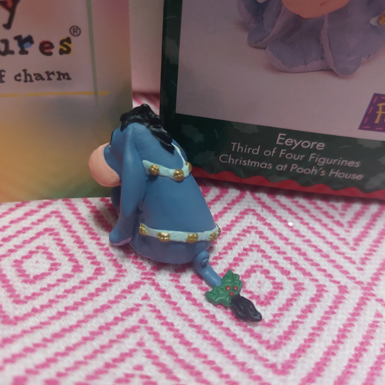 1999 Hallmark Merry Miniatures Eeyore ornament titled “Christmas at Pooh’s House