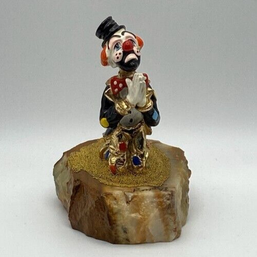 1983 Ron Lee Praying Clown “Hobo Joe” Sculpture 24K Signed Circus Retro Vintage