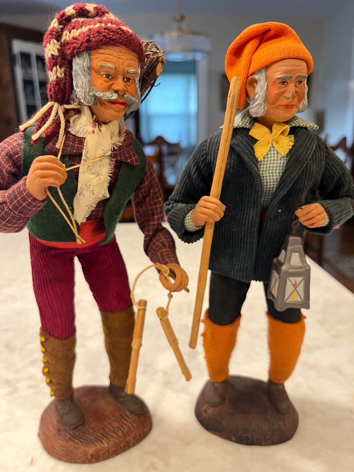 S. Peirano Clay Terracotta 2 French Dolls, rare collectibles at a great price!
